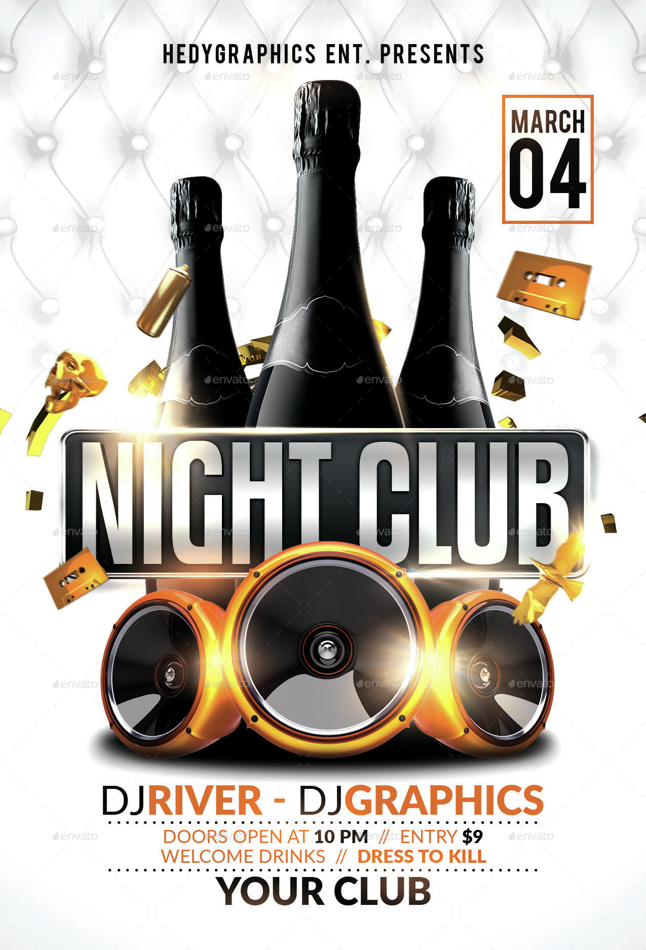 Night Club Flyer Template by HedyGraphics GraphicRiver